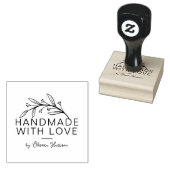 Stijlvol groen gepersonaliseerd handgemaakt door rubberstempel (Gestempeld)