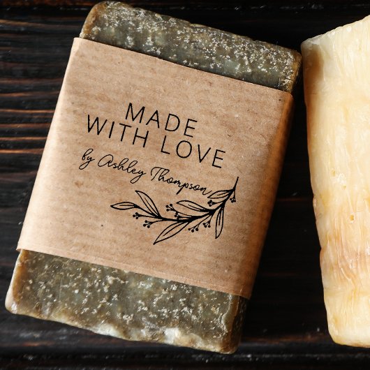 Stijlvol groen gepersonaliseerd handgemaakt door rubberstempel