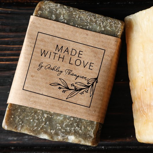 Stijlvol groen gepersonaliseerd handgemaakt door rubberstempel