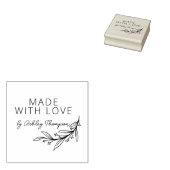 Stijlvol groen gepersonaliseerd handgemaakt door rubberstempel (Gestempeld)