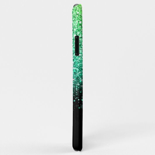 Stijlvol Groen Glitter Gepersonaliseerd Monogram Case-Mate iPhone Case (Achterkant/rechts)