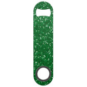Stijlvol Groen Glitter Speed Flessenopener (Achterkant)