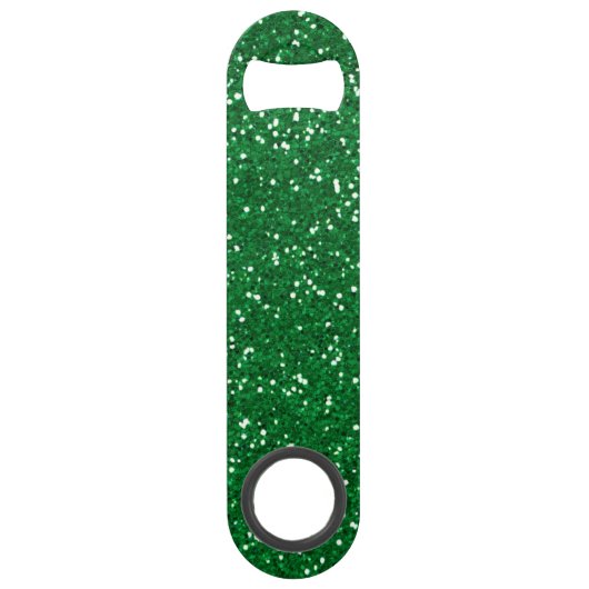 Stijlvol Groen Glitter Speed Flessenopener (Achterkant)
