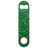 Stijlvol Groen Glitter Speed Flessenopener (Voorkant)