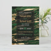 Stijlvol Groen Goud Abstract Marmer Kaart (Staand voorkant)