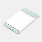 Stijlvol groen herringbone-patroon post-it® notes (Schuin)