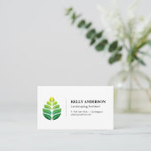 Stijlvol groen leboog-Logo | Landschap Visitekaartje (Staand voorkant)
