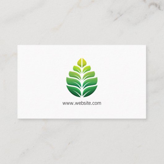 Stijlvol groen leboog-Logo | Landschap Visitekaartje (Achterkant)