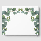 Stijlvol groen Modern bruiloft gastenboek (Achterkant)