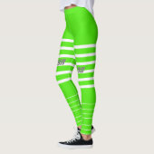 Stijlvol, groen, monogrammen werkout leggings (Links)
