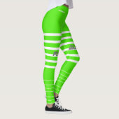 Stijlvol, groen, monogrammen werkout leggings (Rechts)