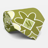 Stijlvol, groen ontwerp met uniek patroonontwerp stropdas (Opgerold)