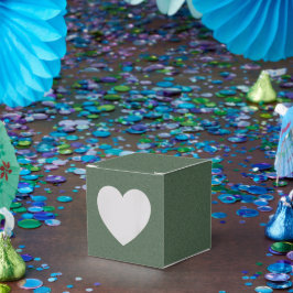 Stijlvol groen patroon luxe feestbehandeling hart bedankdoosjes