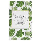Stijlvol groen patroon met tropische bladeren Dank Klein Cadeauzakje (Voorkant)