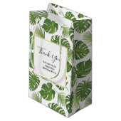 Stijlvol groen patroon met tropische bladeren Dank Klein Cadeauzakje (Voorkant Gekanteld)