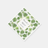 Stijlvol groen tropisch lantaarnpatroon servet (Hoek)