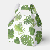 Stijlvol groen tropisch lederpatroon bedankdoosjes (Achterkant)