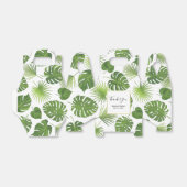 Stijlvol groen tropisch lederpatroon bedankdoosjes (Uitgevouwen)
