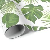 Stijlvol groen tropisch lederpatroon cadeaupapier (Rol Hoek)
