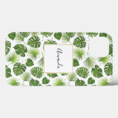 Stijlvol groen tropisch lederpatroon Case-Mate iPhone case (Achterkant (horizontaal))