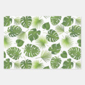 Stijlvol groen tropisch lederpatroon inpakpapier vel (Voorkant 2)