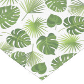 Stijlvol groen tropisch lederpatroon korte tafelloper (Hoek)