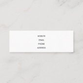 Stijlvol groen tropisch lederpatroon mini visitekaartje (Achterkant)