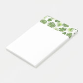 Stijlvol groen tropisch lederpatroon post-it® notes (Schuin)