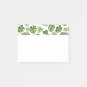 Stijlvol groen tropisch lederpatroon post-it® notes (Voorkant)