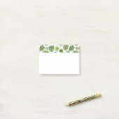 Stijlvol groen tropisch lederpatroon post-it® notes (Op bureau)