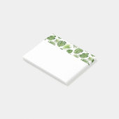 Stijlvol groen tropisch lederpatroon post-it® notes (Schuin)
