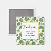 Stijlvol groen tropisch lederpatroon van afgelopen magneet (Voorkant / Achterkant)