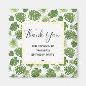 Stijlvol groen tropisch lederpatroon van afgelopen magneet (Voorkant)