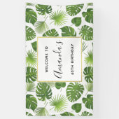 Stijlvol groen tropisch lederpatroon van afgelopen spandoek (Verticaal)