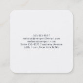 Stijlvol groen tropisch lederpatroon vierkante visitekaartje (Achterkant)