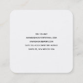 Stijlvol groen tropisch lederpatroon vierkante visitekaartje (Achterkant)