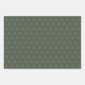 Stijlvol groenbeige Prettige feestdagen omslagpapi Inpakpapier Vel (Voorkant 3)