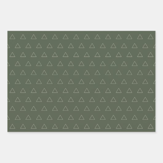 Stijlvol groenbeige Prettige feestdagen omslagpapi Inpakpapier Vel (Voorkant 3)