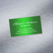 Stijlvol groene gradiënt met meerdere doelen visitekaartje magneet (Voorbeeld)