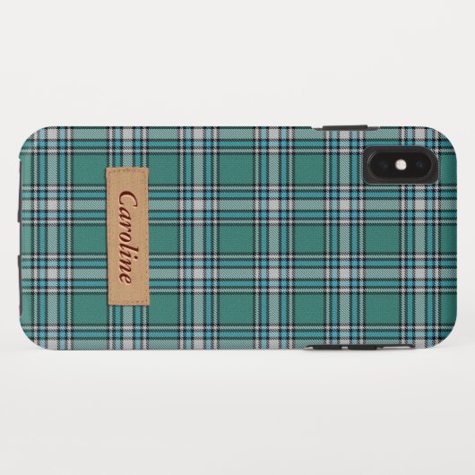 Stijlvol Groene Stof Pset Tartan Patroon Case-Mate iPhone Case (Achterkant (horizontaal))