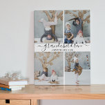 Stijlvol | Grootkinderen | Fotocollage Fotoplaat<br><div class="desc">Verander je meest geliefde foto's in een one-of-a-aardig keepasje met deze stijlvolle foto plaque! Met vier van je favoriete afbeeldingen in een strak, modern design, geeft deze plak perfect de geest van je familie weer en voegt hij een speciale aanraking toe aan elke ruimte. Bovendien is de plaque gepersonaliseerd met...</div>
