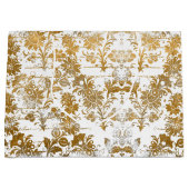  stijlvol Grunge Gold Damask Floral Pattern Groot Cadeauzakje (Voorkant)