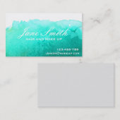 Stijlvol haar en maak blauwgroen blauw van de brui visitekaartje (Voorkant / Achterkant)