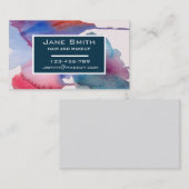 Stijlvol haar en make-up waterverf florale busines visitekaartje (Voorkant / Achterkant)