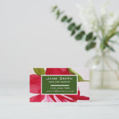 Stijlvol haar en make-up waterverf florale busines visitekaartje (Staand voorkant)