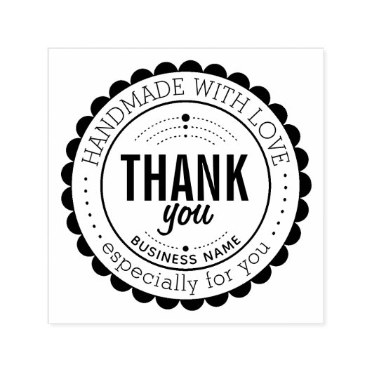 Stijlvol handgemaakt Hartelijk dank voor uw zelfbr Zelfinktende Stempel (Design)