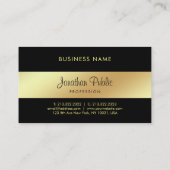 Stijlvol handgeschreven glamour Black Gold Luxe Visitekaartje (Achterkant)