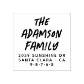 Stijlvol Handgeschreven Naam Modern Retouradres Rubberstempel (Afrduk)