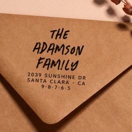 Stijlvol handgeschreven naam Modern retouradres Zelfinktende Stempel