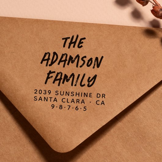 Stijlvol handgeschreven naam Modern retouradres Zelfinktende Stempel